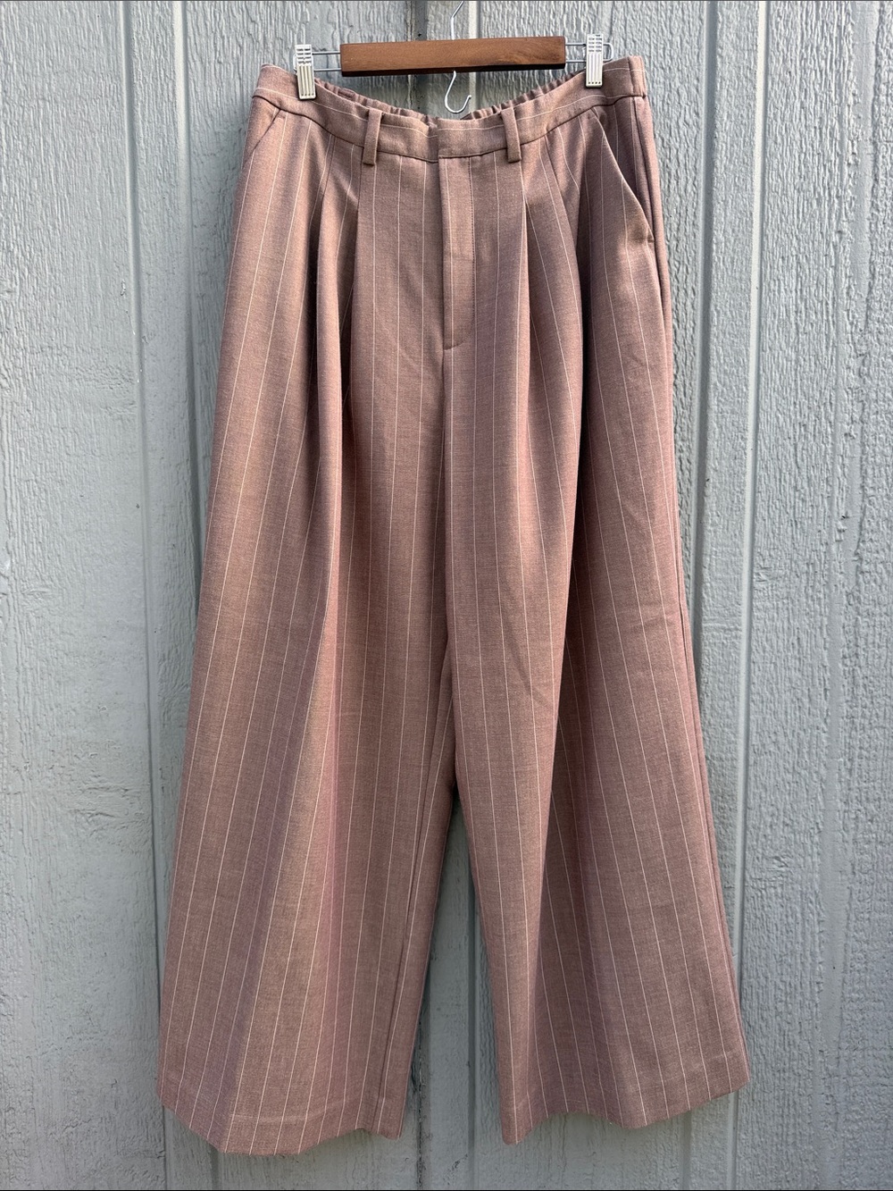 Anthropologie Maeve The Avery Pleated Wide-Leg Trousers Size: L - Picture 2 of 11